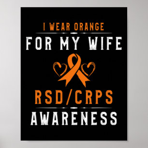 Poster Orange Ribbon Crpsrsd Sensibilização Para A Esposa