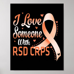 Poster Orange Ribbon Eu Amo Alguém Com Rsd Crps Awarene