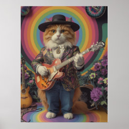 Poster Orange Tabby Rocker