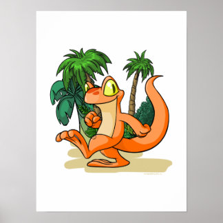 Poster Orange Techo em uma busca por ilha misteriosa