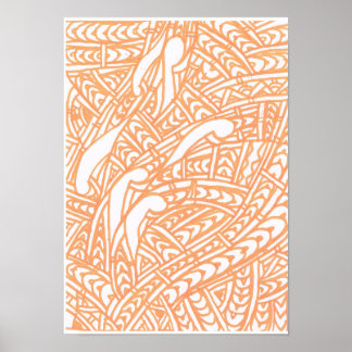 Poster Orange Tribal 2