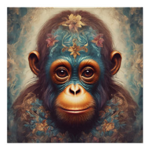 Póster Orangutan no 2 Poster brilhante