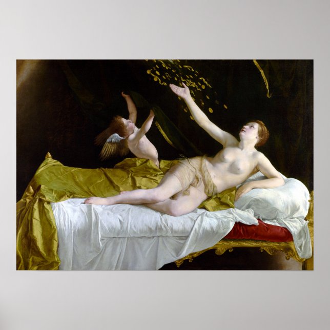 Poster Orazio Gentileschi Danaë e o Chá do Dourado (Frente)