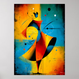 Poster Órbita Solar – Arte de Parede Geométrica Abstrata 