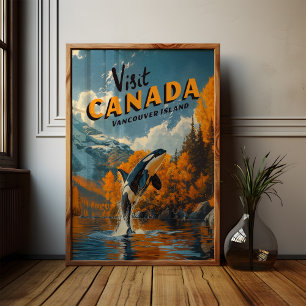 Poster Orca do Canadá - Arte da Ilha de Vancouver