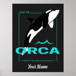 Poster Orca Killer Whale para uma garota que ama Orcas
