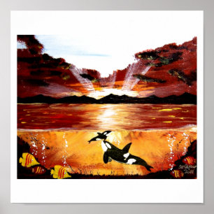 PÓSTER ORCA KILLER WHALS "PRIMEIRA RESPIRAÇÃO"