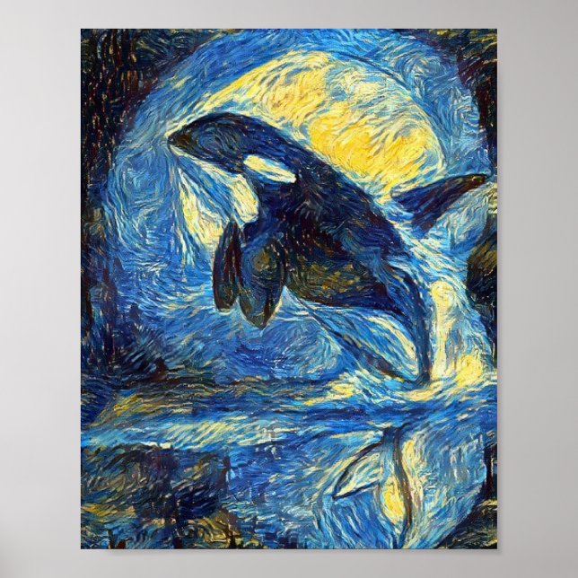 Poster Orca Starry Night (Frente)