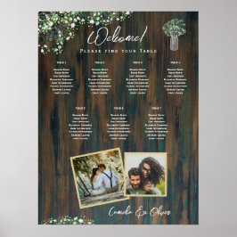 Poster ORÇAMENTO 7 Mesa Rústica Gypsophila Seating Chart