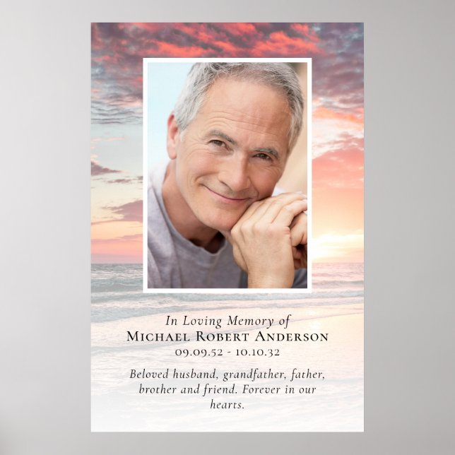 Poster Orçamento Foto do Pôr do Sol 60cmx90cm Sinal de Bo (Frente)