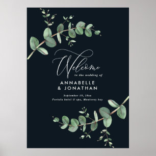 Poster Orçamento simples casamento elegante e preto eucal