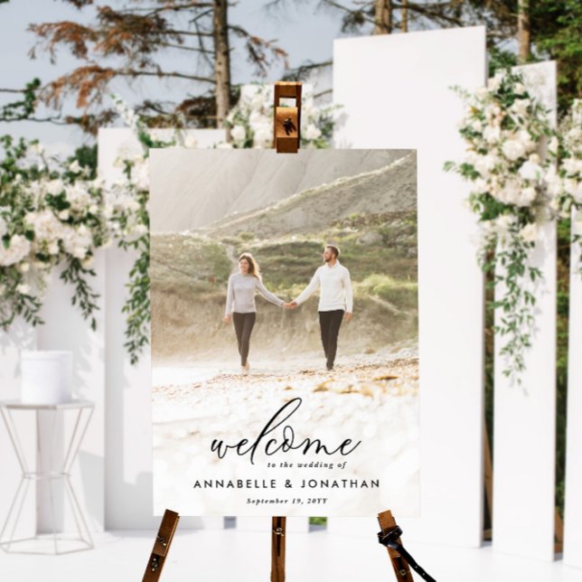 Poster Orçamento simples foto de casamento bem-vindo euca (Criador carregado)