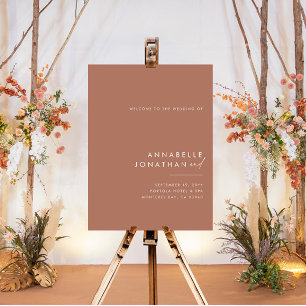 Poster Orçamento simples, moderno e elegante terracota