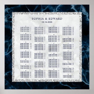 Poster Ordem alfabética Carta de Assentos de Casamento de