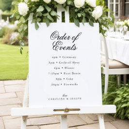 Poster Ordem Clássica Elegante de Casamento de Eventos