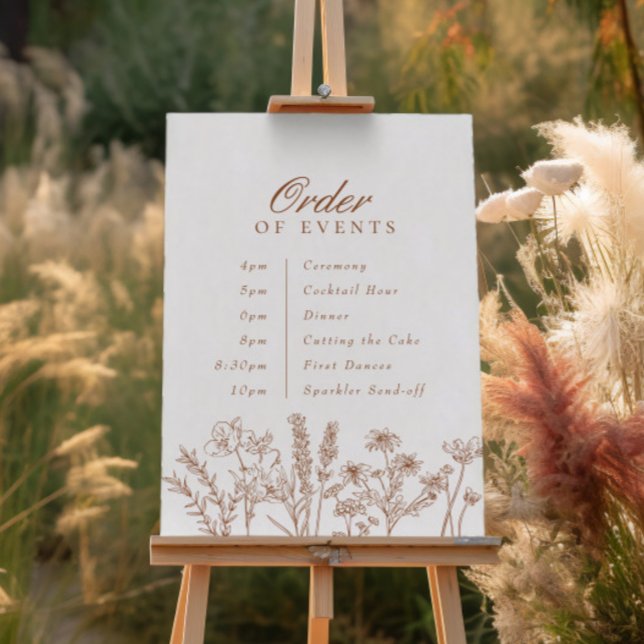 Poster Ordem dos Acontecimentos Casando Terracotta Fall W (Criador carregado)