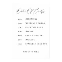 Ordem dos Eventos Sinal de Casamento Linha do Temp