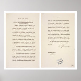 Poster Ordem executiva 9981 Dessegregação das Forças Arma
