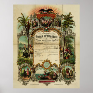 Póster Ordem melhorada dos Homens Vermelhos na Liberdade