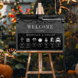 Poster Ordem Negra Gótica de Casamento de Eventos