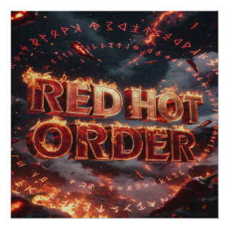 Póster Ordem Vermelho Quente