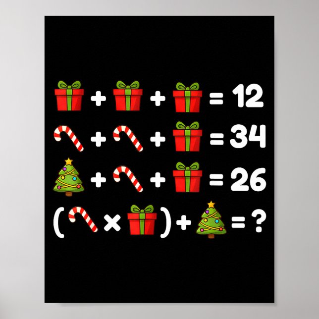 Poster Order Of Operations Quiz Christmas Math Teacher 67 (Frente)