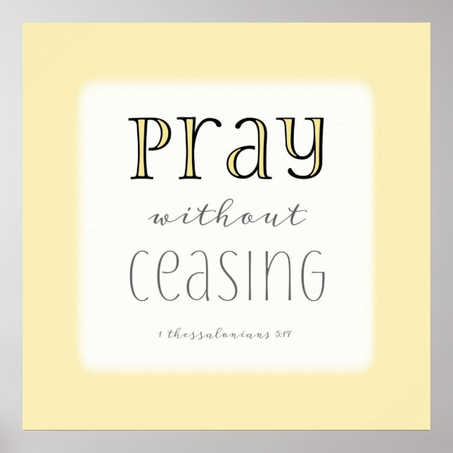 Póster Ore sem Cessar - 1 Ts 5:17 (Frente)