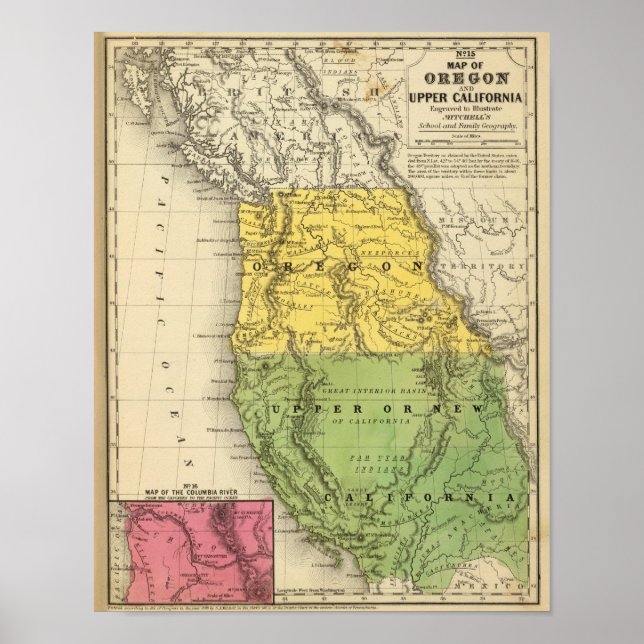 Póster Oregon, Alta Califórnia (Frente)