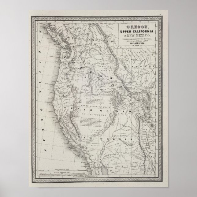 Poster Oregon, Alta Califórnia e Novo México 2 (Frente)