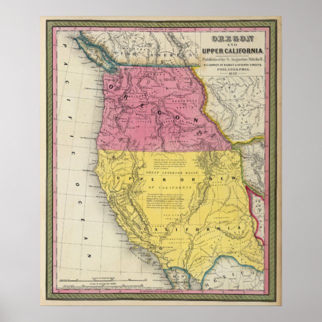 Poster Oregon e Alta Califórnia (Frente)
