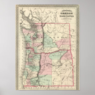 Póster Oregon e Washington
