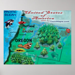 Póster Oregon EUA