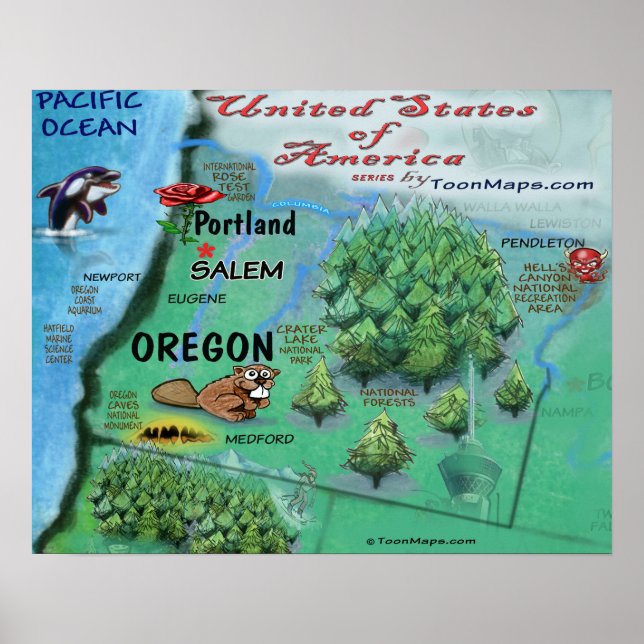 Póster Oregon EUA (Frente)
