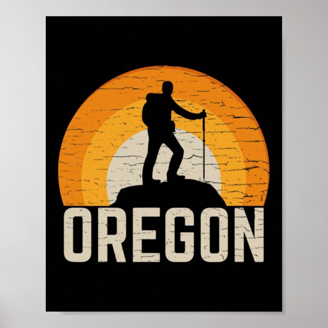 Poster Oregon Hiking (Frente)