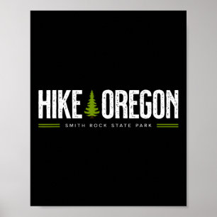 Poster Oregon Smith Rock State Park Hike Tree Gráfico