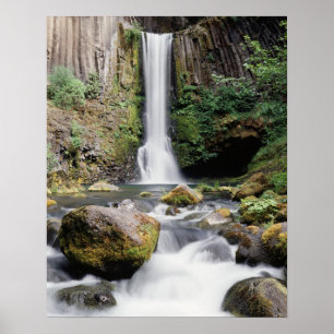 Poster Oregon, Toketee Falls e formações rochosas basá