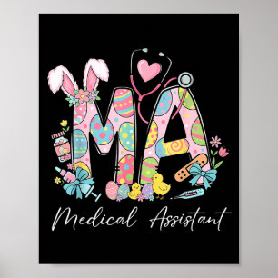Poster Orelhas de coelho estetoscópio assistente médico P