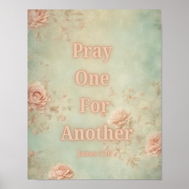 Poster Orem Uns Pelos Outros - Tiago 5:16 (Frente)
