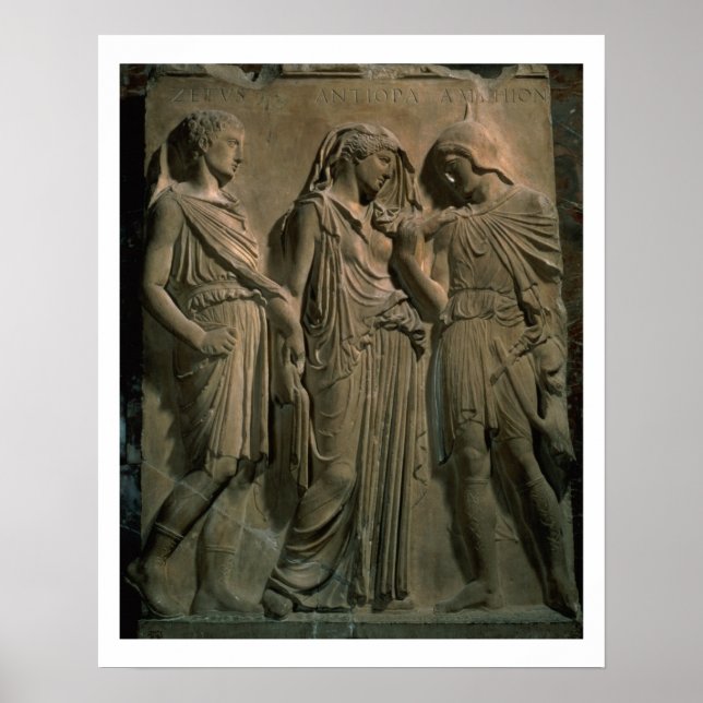 Póster Orfeus, Eurydice e Hermes (mármore) (Frente)