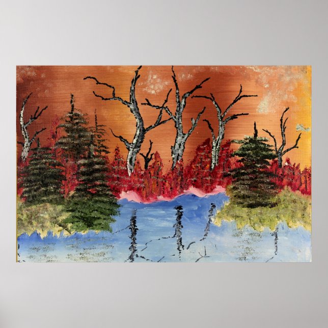 Poster Org. Danos Crônicos "Arlington Pond". Arte (Frente)