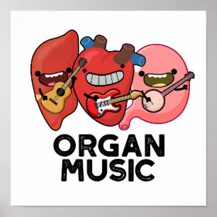 Poster Organ Music Funny Anatomy Body Parts Pun 