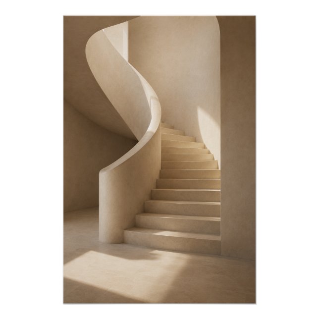 Póster Organic Modern Staircase Architecture Print (Frente)