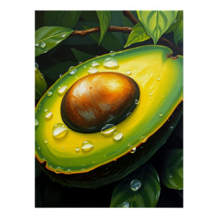 Póster Orgânico Avocado com Dewdros