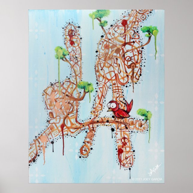 Póster Orgânico, Jogue Para Cima! (Frente)