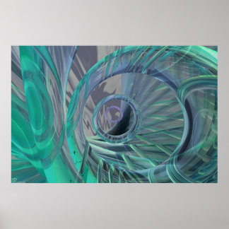 Póster Organix - Verde Azul