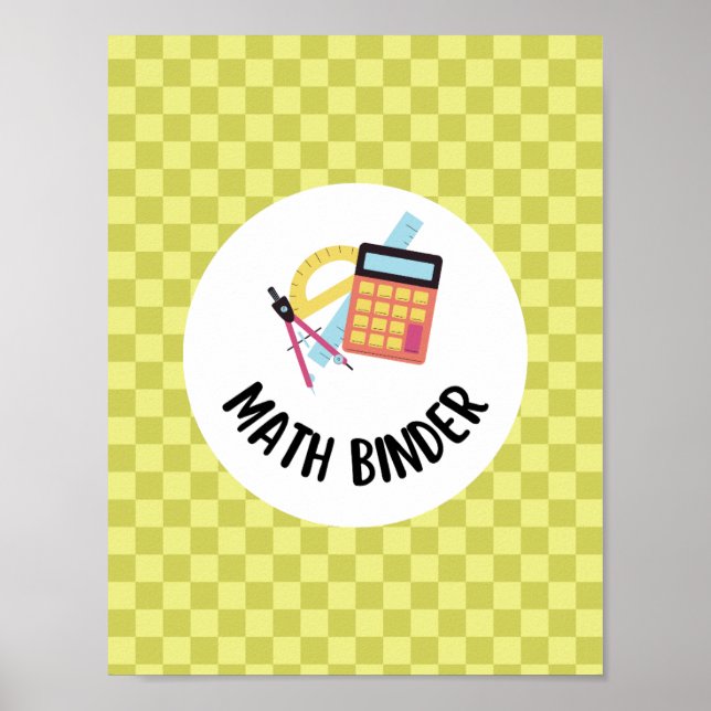 Poster organização de fichário de matemática para profess (Frente)