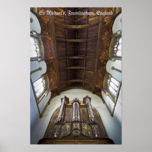 Póster Órgão de tubulação na igreja de Framlingham, R