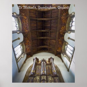 Póster Órgão de tubulação na igreja de Framlingham, R