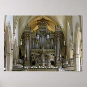 Poster Órgão no Predigerkirche, Erfurt, Alemanha