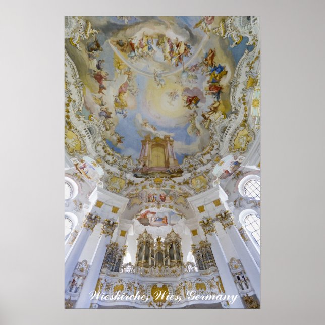 Póster Órgão Wieskirche, Alemanha (Frente)